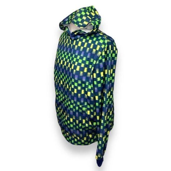 Totally Pink Women’s Holo Check Pullover Hoodie, Blue, size XL - Picture 2 of 6